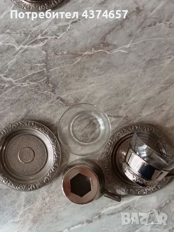 Посребрен сервиз за чай/ кафе, снимка 3 - Сервизи - 48997705