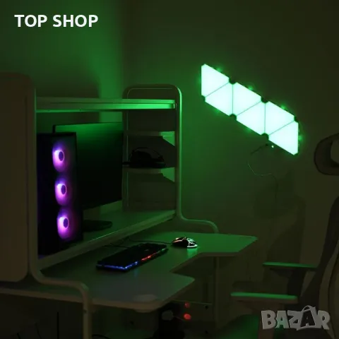 ValueLights Smart RGBIC триъглни панели, DIY LED светлини, 6 броя, снимка 8 - Лед осветление - 49488038