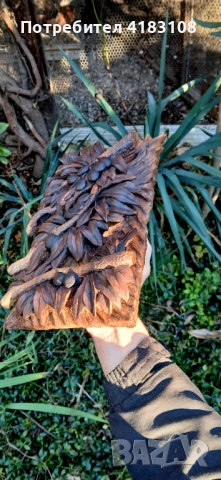 Пано маслинови клончета ръчна дърворезба - орех, снимка 3 - Пана - 52949237