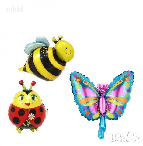 Пеперуда Калинка Пчела фолио фолиев балон хелий и въздух, снимка 2 - Други - 21734260