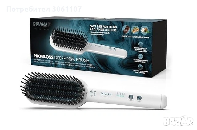 Професионална керамична четка за изправяне Revamp Progloss Deep Form