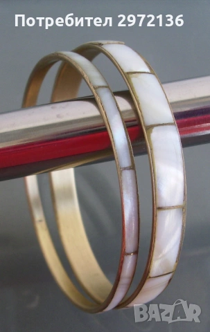 Гривни месинг и седеф , снимка 2 - Гривни - 53102071