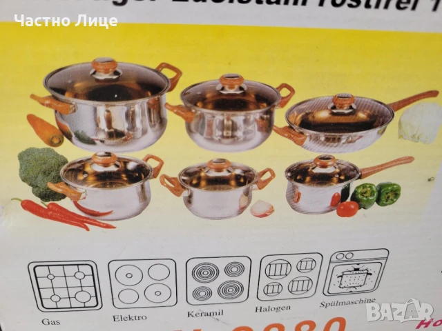 Комплект тенджери 12 части, снимка 6 - Съдове за готвене - 50612685