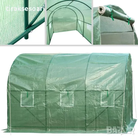 Оранжерия тунел, Тунелна оранжерия с размери 3х2х2 метра 6 квадрата, снимка 3 - Оранжерии - 49593163