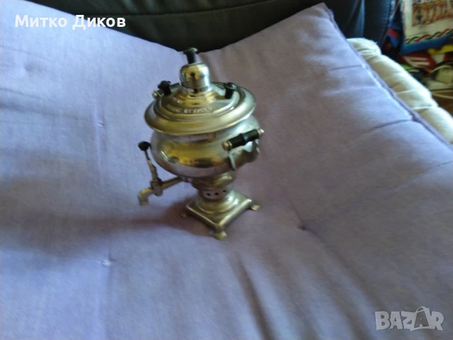 	Самовар от соца СССР Н-133мм и фи 75мм декоративен миниатюрен за украса
