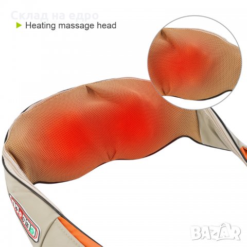 6Д Шиацу 6 бутона рамо масажор за тяло гръб врат затопляне масаж пода, снимка 11 - Масажори - 28449909