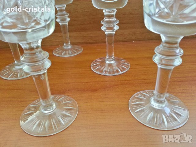  кристални чаши Ропотамо вода вино ракия уиски коняк , снимка 5 - Антикварни и старинни предмети - 27821229