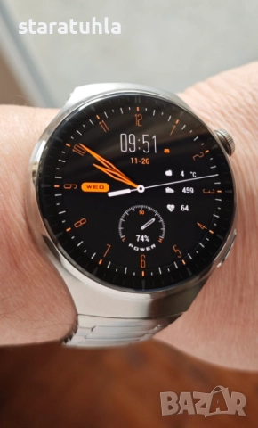 Huawei Watch 4 Pro, български език, титан корпус и верижка, разговори от часовника, снимка 2 - Мъжки - 52545347