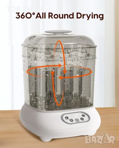 Стерилизатор за големи бебешки бутилки и сушилня 2 в 1 за новородени, снимка 2 - Стерилизатори - 49551768