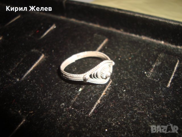 СТАРИНЕН ВЪЗРОЖДЕНСКИ ФИЛИГРАНЕН МАЙСТОРСКА ЮВЕЛИРНА РЪЧНА ИЗРАБОТКА ПРЪСТЕН 21685, снимка 9 - Антикварни и старинни предмети - 32552949