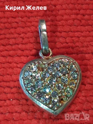 СТАР ФИН СРЕБЪРЕН ПЕНДАНТ СЪРЧИЦЕ СРЕБРО ВИСОКА ПРОБА ИНКРУСТИРАН с БЛЕСТЯЩИ ЦИРКОНИ 48596, снимка 9 - Колиета, медальони, синджири - 48901710