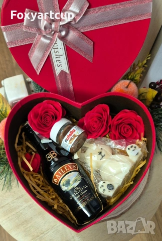 Луксозен подаръчен комплект за Св.Валентин , снимка 3 - Романтични подаръци - 53376660