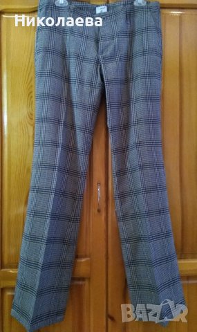 Сив елегантен панталон "Strauss";Кариран панталон,L, снимка 6 - Панталони - 40472182