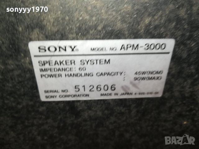 SONY APM-3000 MADE IN JAPAN-ВНОС SWISS 2901241558, снимка 4 - Тонколони - 44031339