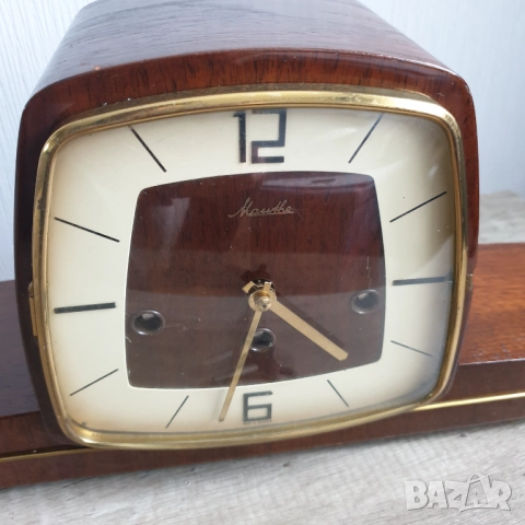 Настолен каминен часовник Mauthe -60те години, снимка 2 - Антикварни и старинни предмети - 51963579