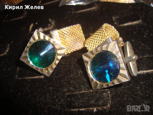 ПОЗЛАТЕНИ СТАРИННИ БРОНЗОВИ БУТОНЕЛИ ЛУКСОЗНИ КОПЧЕТА с ФАСЕТИРАН СКЪПОЦЕНЕН КРИСТАЛ 23406, снимка 8 - Антикварни и старинни предмети - 33405997