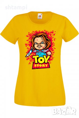 Дамска Тениска Toy Story Chucky Изненада,Повод,Подарък,Празник, снимка 3 - Тениски - 37639266