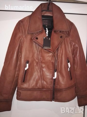 Дамско кожено яке Massimo Dutti 1, снимка 5 - Якета - 27536437