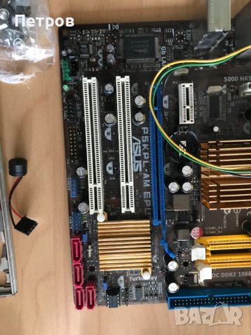 Asus P5KPL-AM EPU дънна платка с процесор Celeron, вентилатор и RAM, снимка 3 - Дънни платки - 44124300