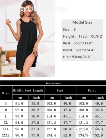 Дамска памучна нощница М, снимка 3 - Нощници - 52192686