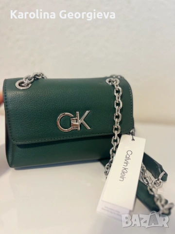 Calvin Klein Re-Lock shoulder bag DARK GREEN, снимка 2 - Чанти - 53022896