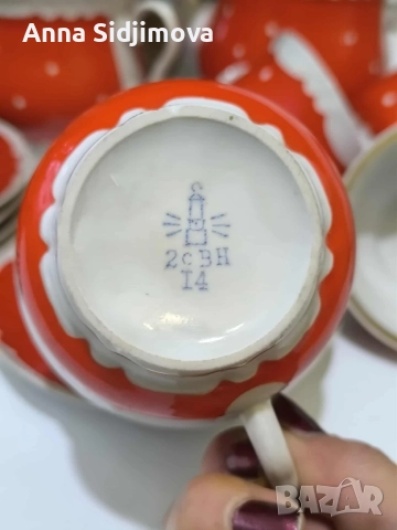 Руски порцелан сервиз за чай , снимка 3 - Сервизи - 52161955