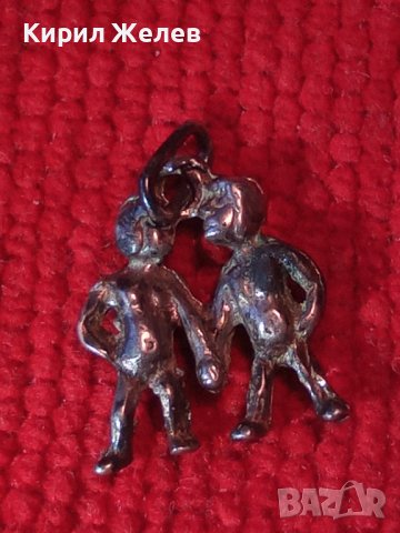 СТАР ФИГУРАЛЕН СРЕБЪРЕН МЕДАЛЬОН ВИСОКА ПРОБА СРЕБРО ЗОДИЯ БЛИЗНАЦИ МАЙСТОРСКА ИЗРАБОТКА 27272, снимка 4 - Антикварни и старинни предмети - 39308495