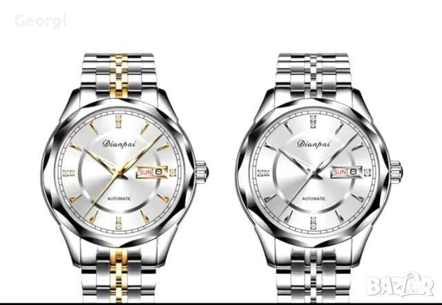 Елегантен, Класически, Луксозен и Стилен механичен часовник DIANPAI*Класик и бяло злато!, снимка 6 - Мъжки - 49425003