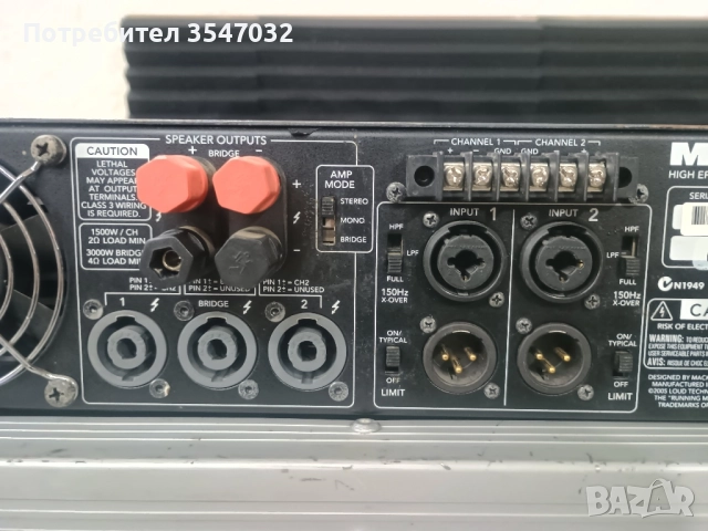 продавам стъпало MACKIE M-3000, снимка 3 - Ресийвъри, усилватели, смесителни пултове - 52253460