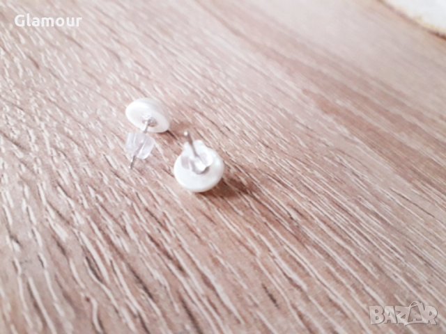 Сребърни обеци с перли, снимка 3 - Обеци - 32451072