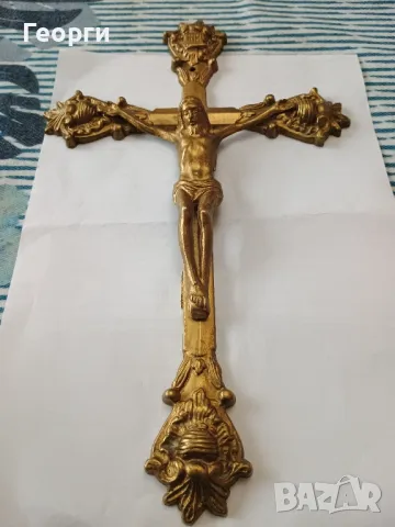 Красив бронзов кръст, снимка 2 - Антикварни и старинни предмети - 50097242