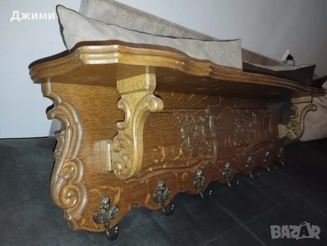 масивна дъбова закачалка, снимка 5 - Антикварни и старинни предмети - 48618935
