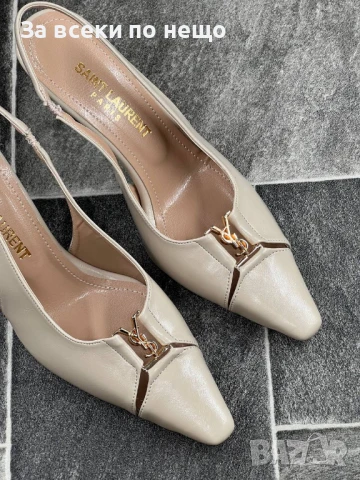 Yves Saint Laurent Дамски Бежови Обувки на Ток YSL Код E757, снимка 4 - Дамски обувки на ток - 51315015