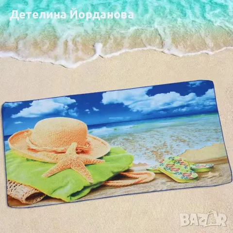 Плажна кърпа с дизайн на шапка 140х70 см