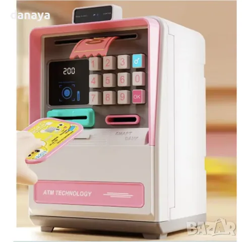 5569 Детска касичка сейф с парола електронен банкомат, снимка 5 - Други - 48445353