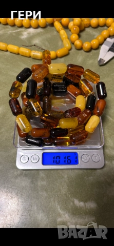 Броеница кехлибар 45 зърна, снимка 4 - Антикварни и старинни предмети - 52726680