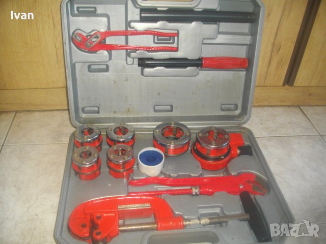 Нов К-т Резбонарезен 3/8-1 1/4 Цол-За Външни Резби Тръби-Плашка Водопроводна/Винторезка/Винтонарезка, снимка 2 - Други инструменти - 43069386