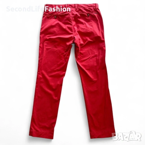 Дамски панталон Polo Ralph Lauren Chino размер 32/30 червен, снимка 2 - Панталони - 53107293