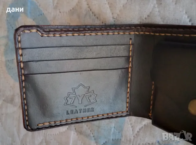 Портфейл от естествена кожа , снимка 6 - Портфейли, портмонета - 48390722