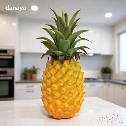 6064 Изкуствен ананас за украса и декорация, 24 см