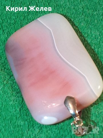 ПОЛУСКЪПОЦЕНЕН КАМЪК ГОЛЯМА ШЛИФОВАНА АРТ ПЛОЧКА МЕДАЛЬОН ПЕНДАНТ БИЖУ 7276, снимка 9 - Колиета, медальони, синджири - 30568832