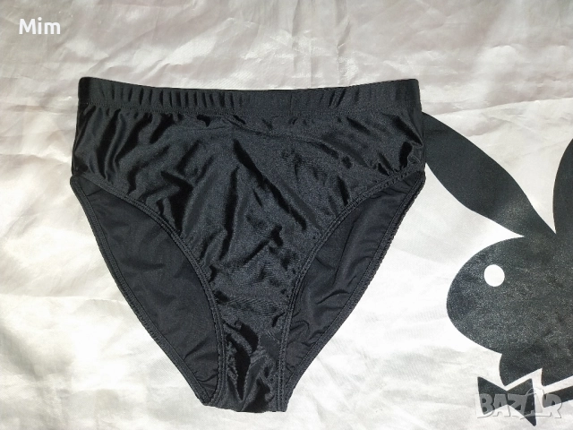 XL Луксозна, черна бикина от плътен еластичен сатен , снимка 5 - Бельо - 52113339