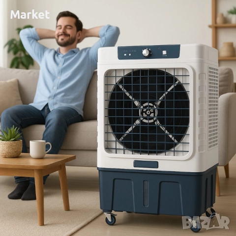 Въздушен охладител Air Cooler 380W NEW CLUB - 100L резервоар, снимка 5 - Овлажнители и пречистватели за въздух - 51853501