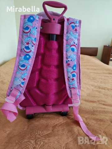 Детска раница с колелца и дръжка за теглене , снимка 2 - Раници - 53334289