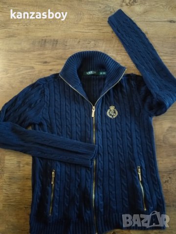LAUREN RALPH LAUREN Full Zip Cable Knit Crest Sweaterого - страхотен дамски пуловер , снимка 7 - Блузи с дълъг ръкав и пуловери - 43048405