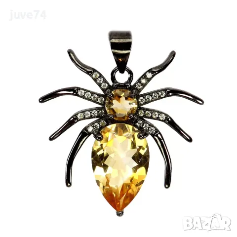 СРЕБЪРНА ВИСУЛКА-ПАЯК С ЦИТРИН И КУБИЧЕН ЦИРКОНИЙ