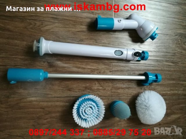 Четкa за почистване на баня SPIN SCRUBBER - КОД 1796, снимка 5 - Други стоки за дома - 28814449