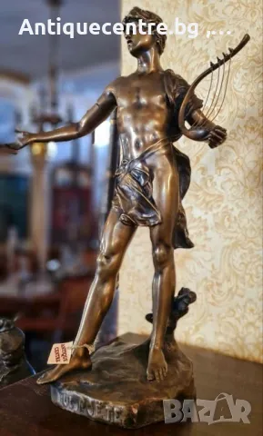 Антична ,Бронзова статуя, Франция   , снимка 3 - Статуетки - 50091340