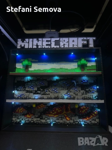 Minecraft Kinder Joy - Поставка за фигурки, снимка 2 - Други игри - 53566250