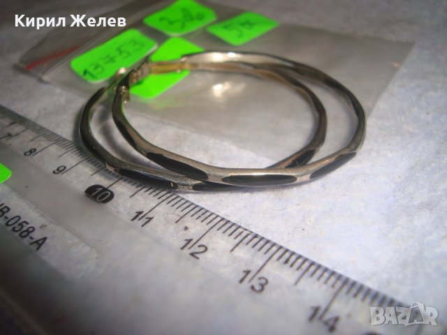 СТИЛНИ СРЕБРИСТИ МОДНИ СТИЛНИ ОБЕЦИ - ХАЛКИ 13753, снимка 3 - Обеци - 36620983